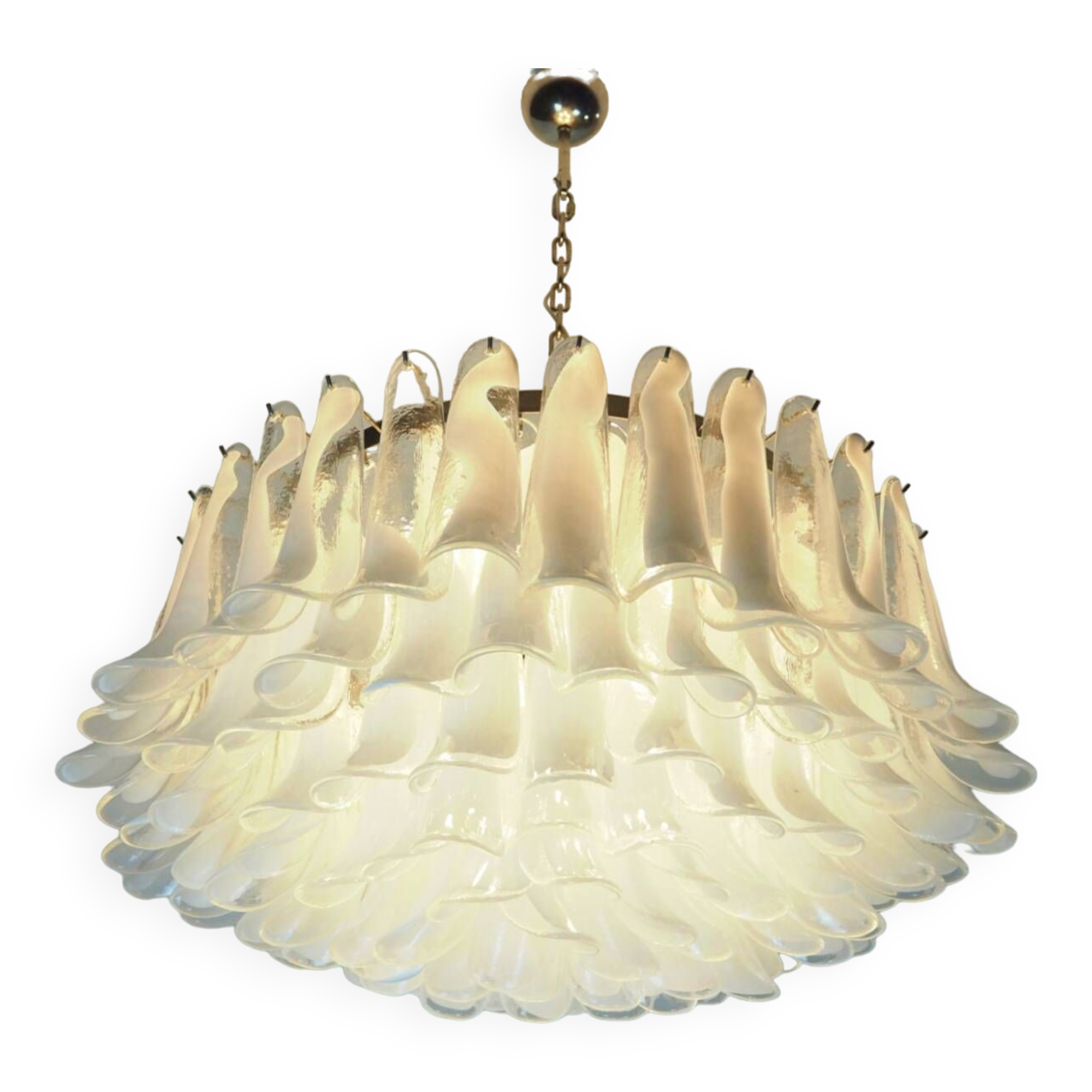 Large vintage murano glass chandelier