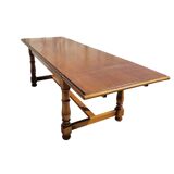 Solid wood farm table with extensions
