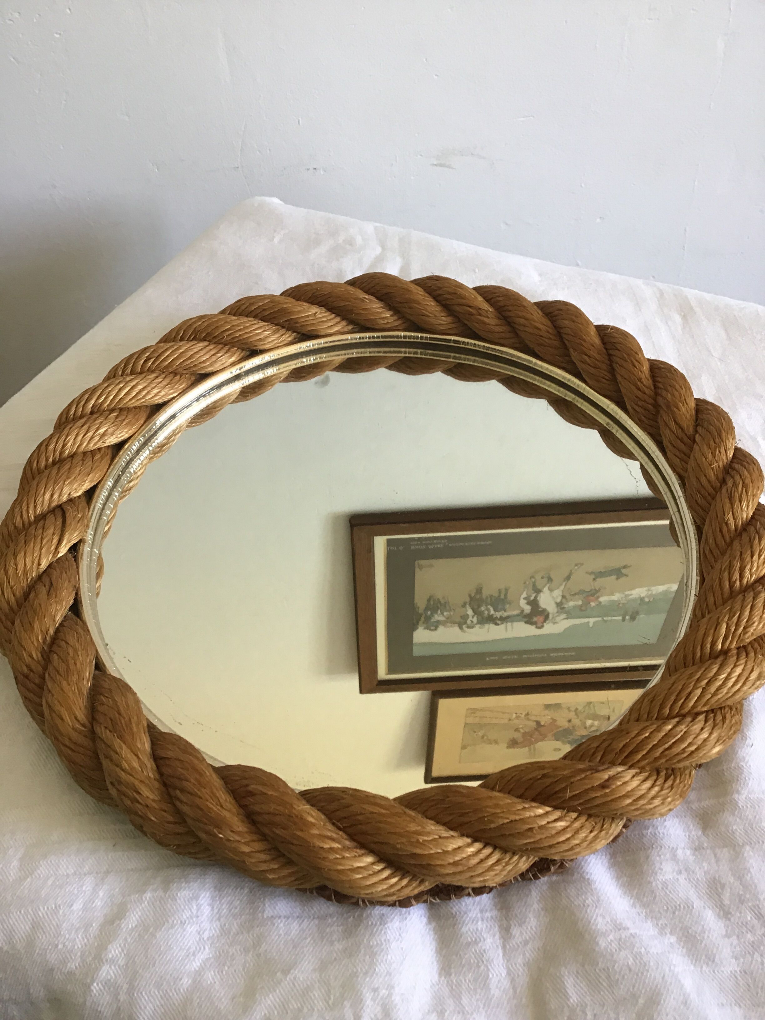 Handcrafted rope mirror 33cm