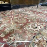Plexiglass and brass coffee table