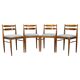 Ensemble de quatre chaises de salle à manger en hêtre rénovées, Tchécoslovaquie, années 1970