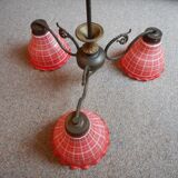 Old chandelier with sconces tulips