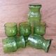 6 green glasses Fidenza Italy