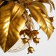 1970s gold-plated metal pendant lamp with a glass sphere by Hans Kögl