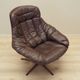 Leather swivel chair, Danish design, 1960s, designer: H.W. Klein, manufactu