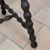 Tabouret/porte plante tripode bois tourné