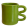 Mug cup ceramic handle graphic wave colorful design tangy apple green