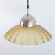 Vintage glass and metal pendant light, 1980s