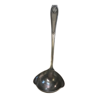 Royal patinated pewter sangria ladle with double spouts and grape decoration
