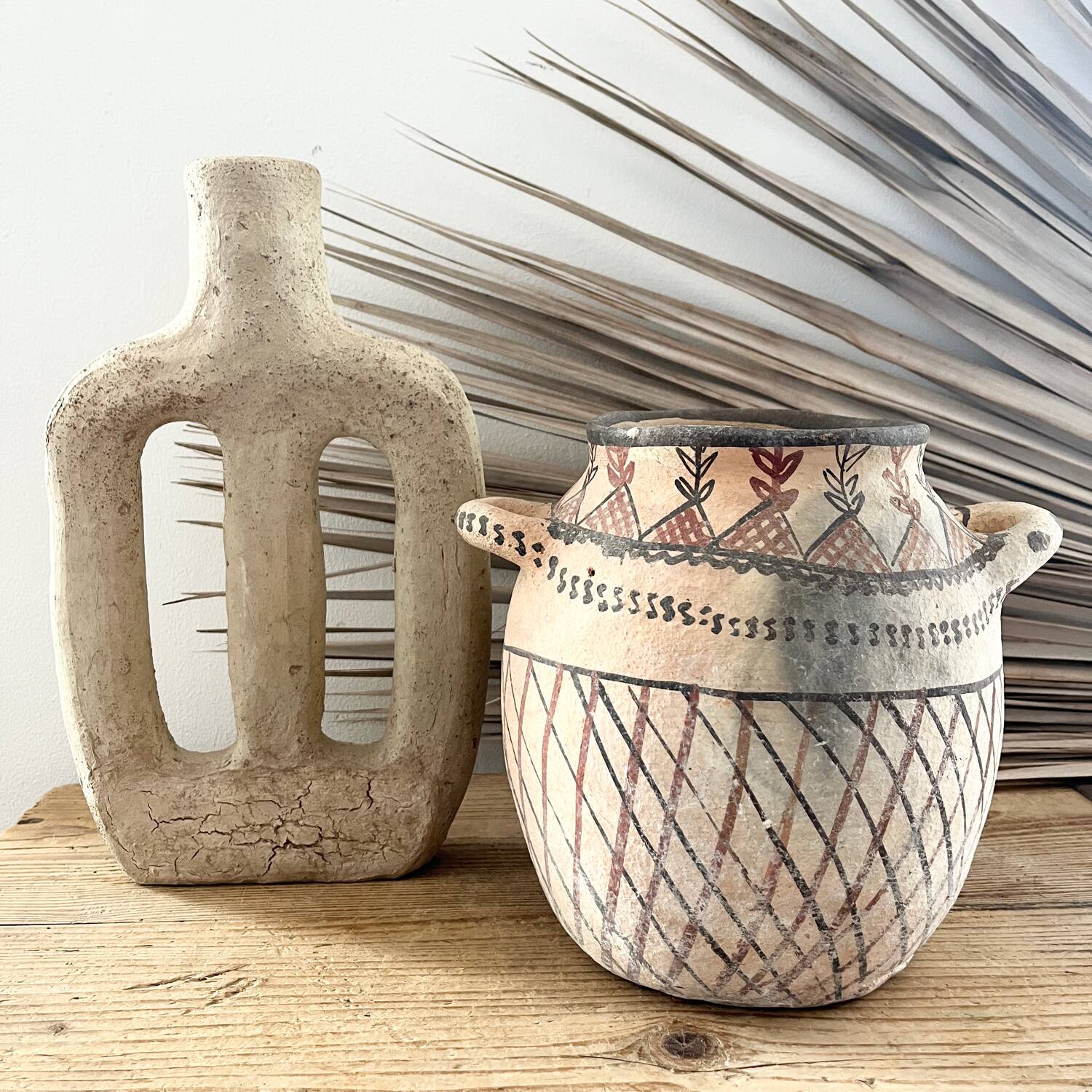 White terracotta pottery