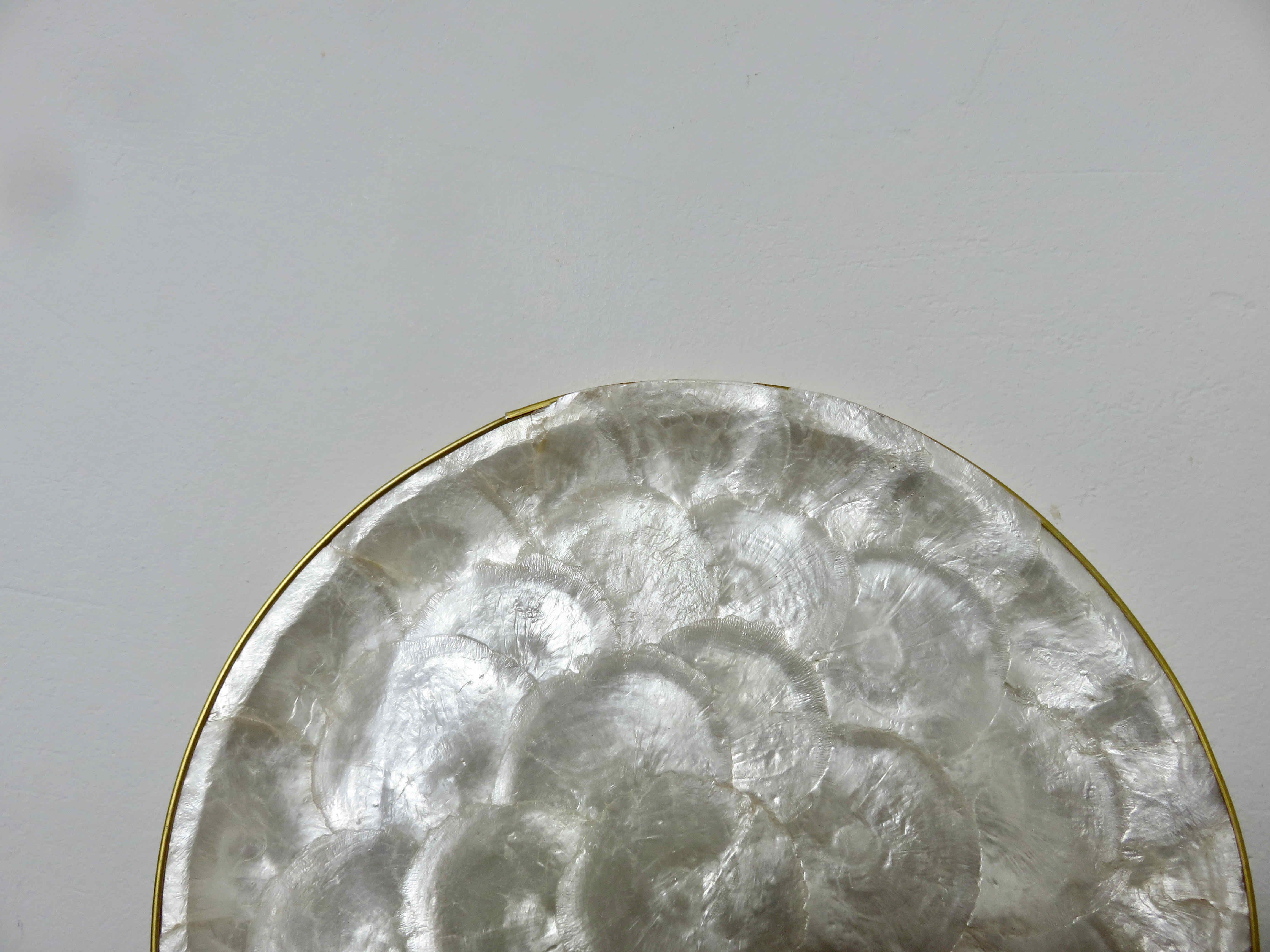 Set in Philippine mother-of-pearl, ramekin and plate