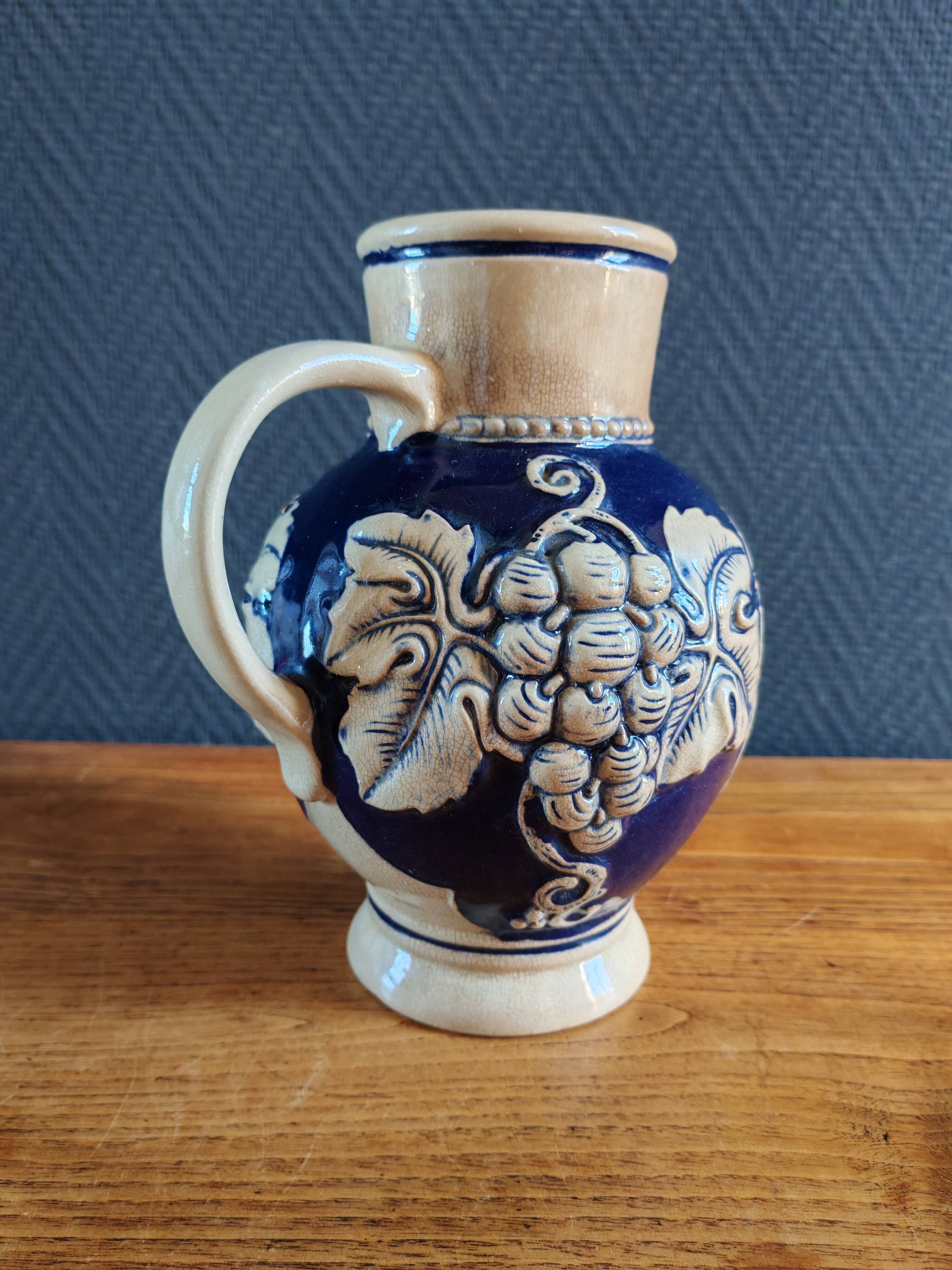 Old Stoneware Wine Jug from Westerwald, Germany