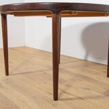 Mid-Century Round Rosewood Extendable Dining Table, Denmark, 1960s