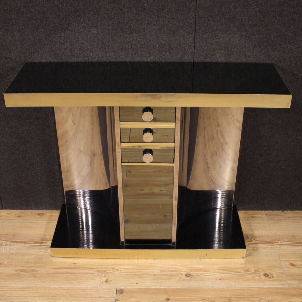 Console miroir design italien des années 70