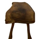 Vintage wooden side table natural design small table