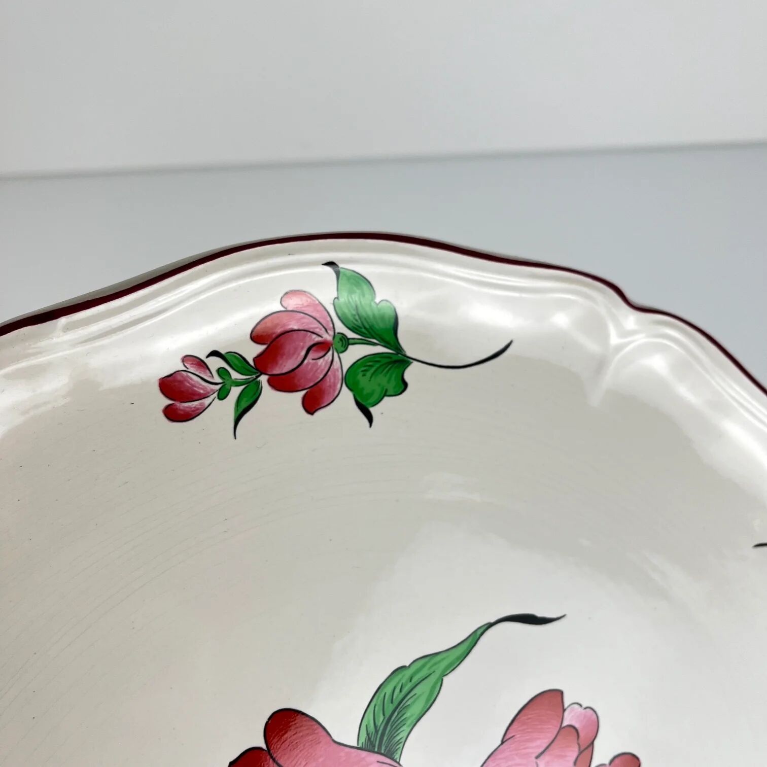 Cake dish KG Lunéville, model "Réverbère", tulip pattern