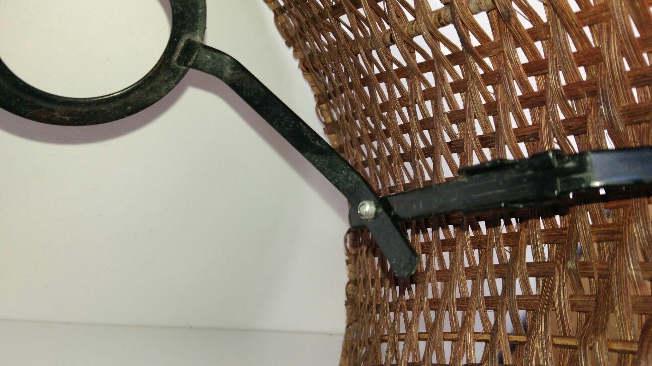 Old rattan lampshade