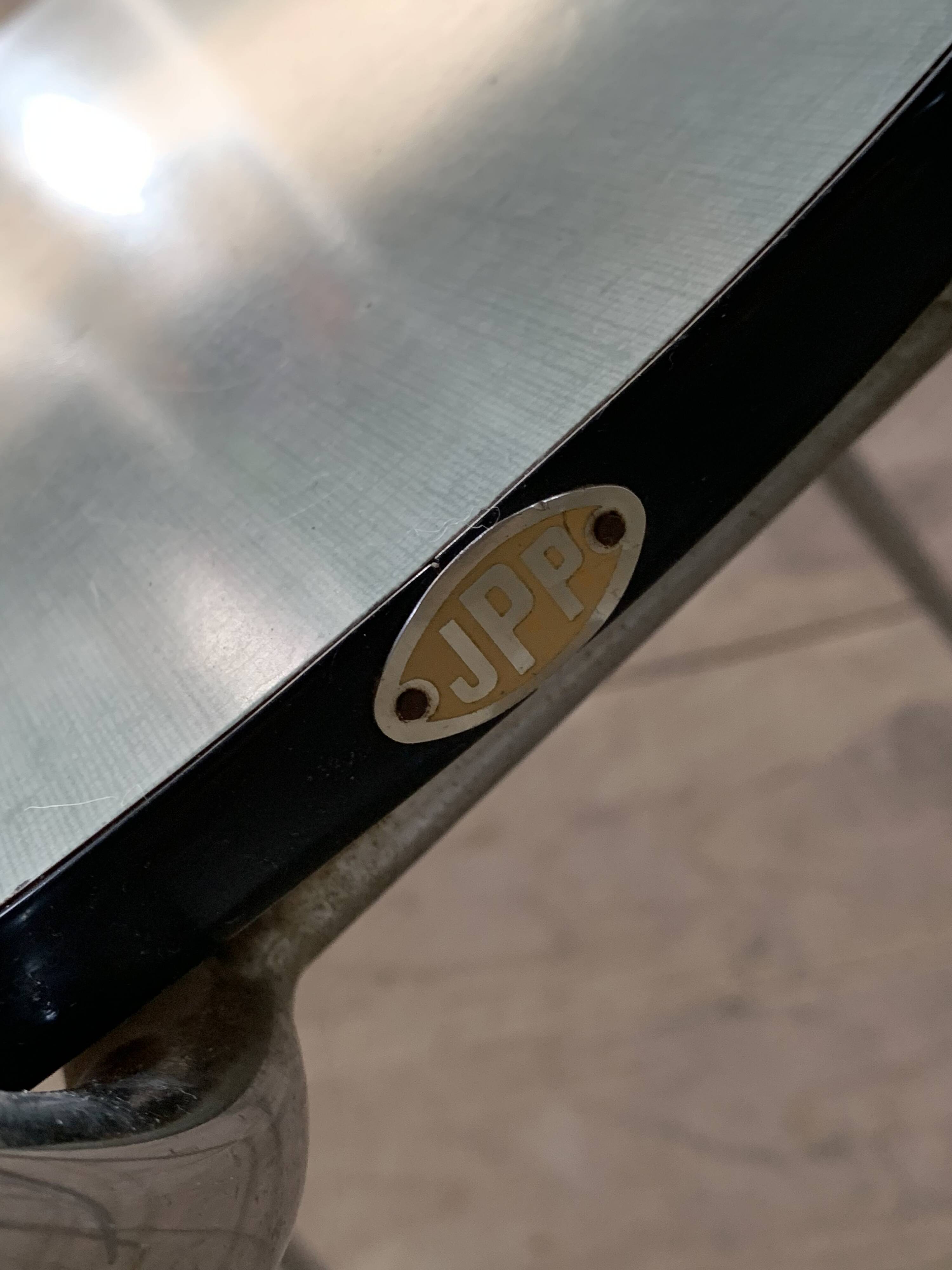 Almond green Formica chairs and stool