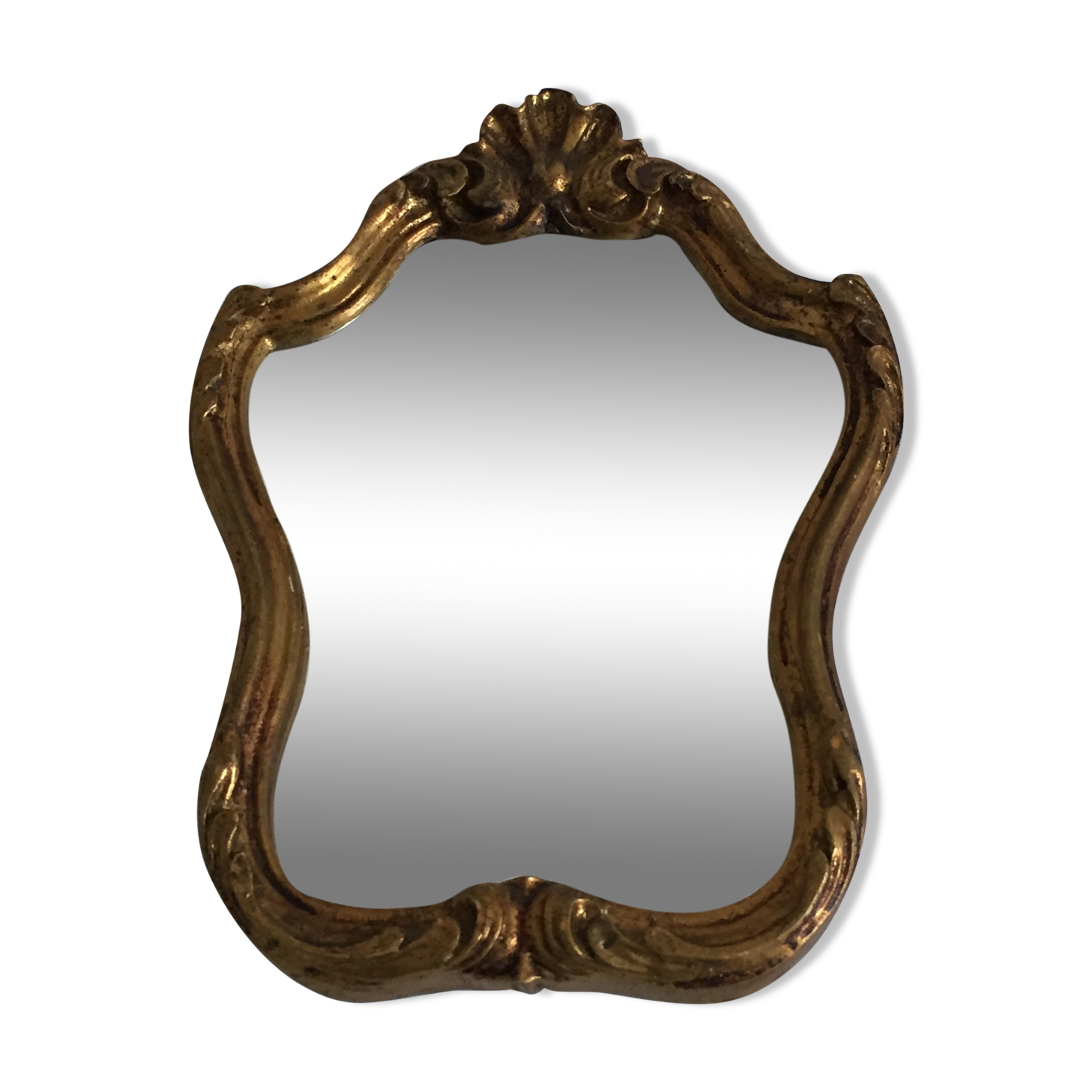 Former Golden shell mirror 21x29cm