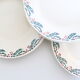 Set of 8 flat plates Moulin des Wolves, Holly motif