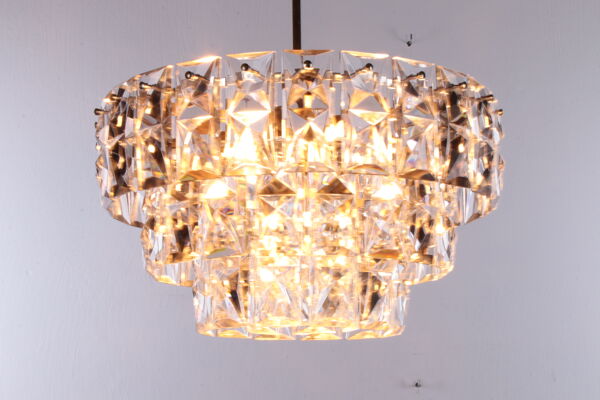 Lustre En Cristal Du milieu Du Siècle Par Kinkeldey, 1970
