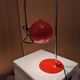 Eyeball space age orange desk or bedside lamp on an arc base