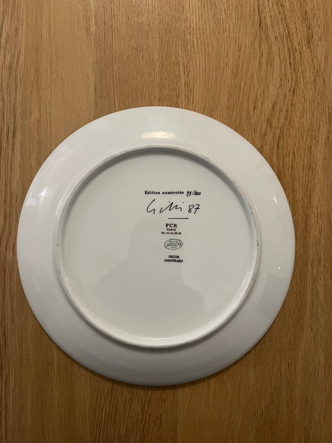 Rare - Claude Gilli 1987 "set of 3 plates" signed/numbered