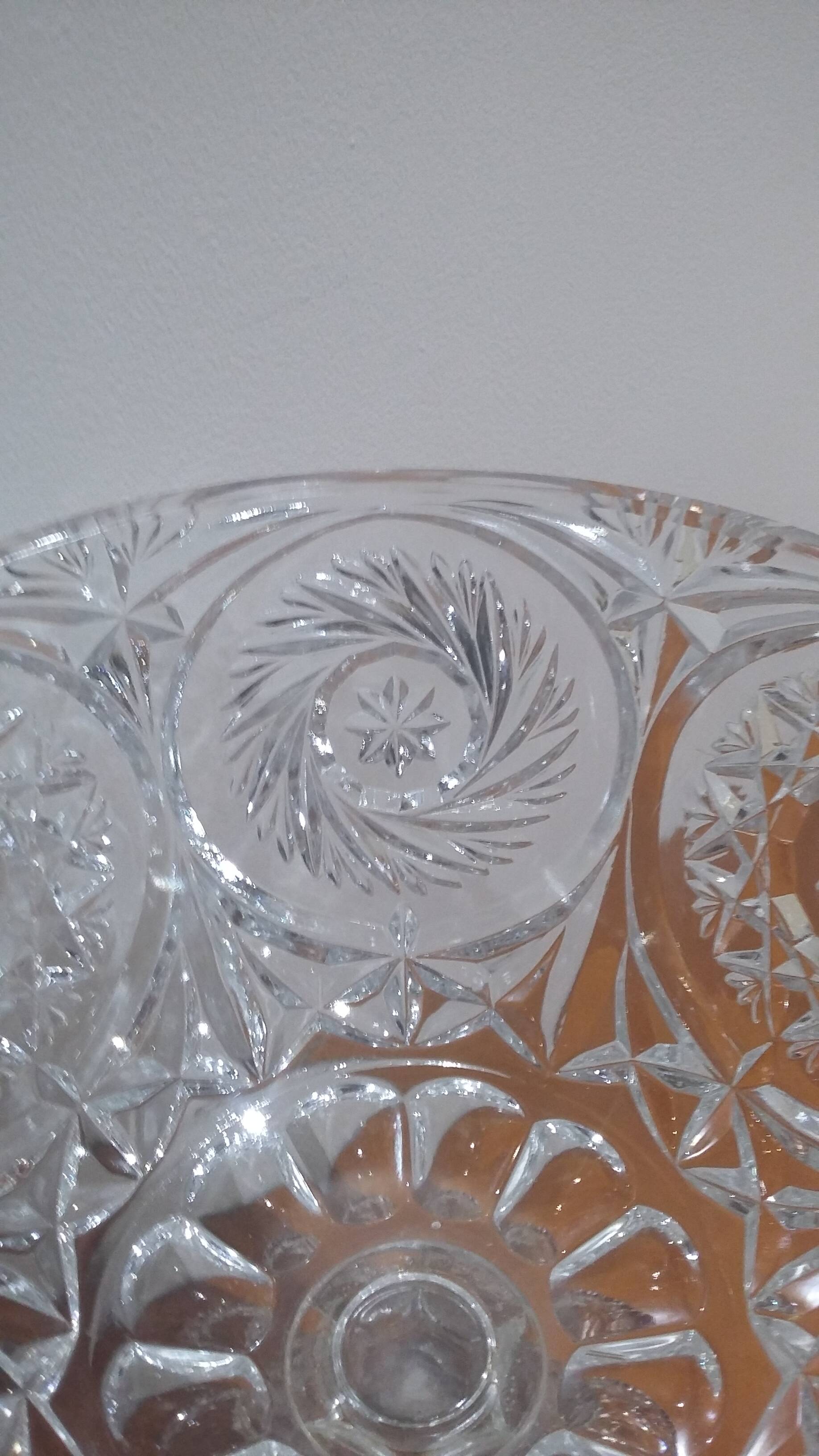 Large Bohemian Crystal Cup