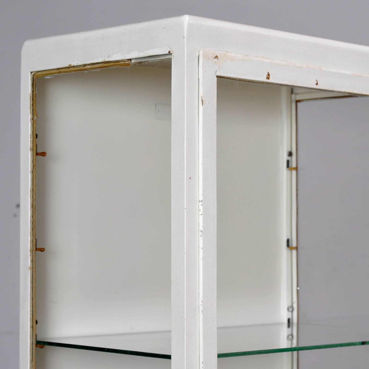 Vintage iron medical cabinet, 1950s