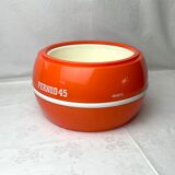 Vintage orange Pernod 45 ice bucket