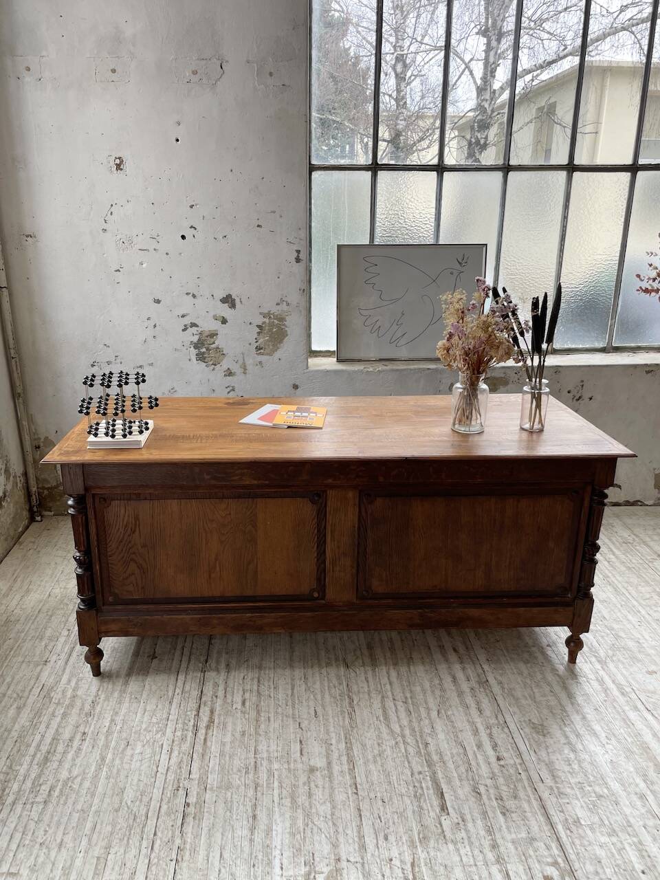 Comptoir en chêne drapier chêne 1900