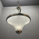Art Deco Chrome and Murano Glass Pendant Light, Italy, 1950s