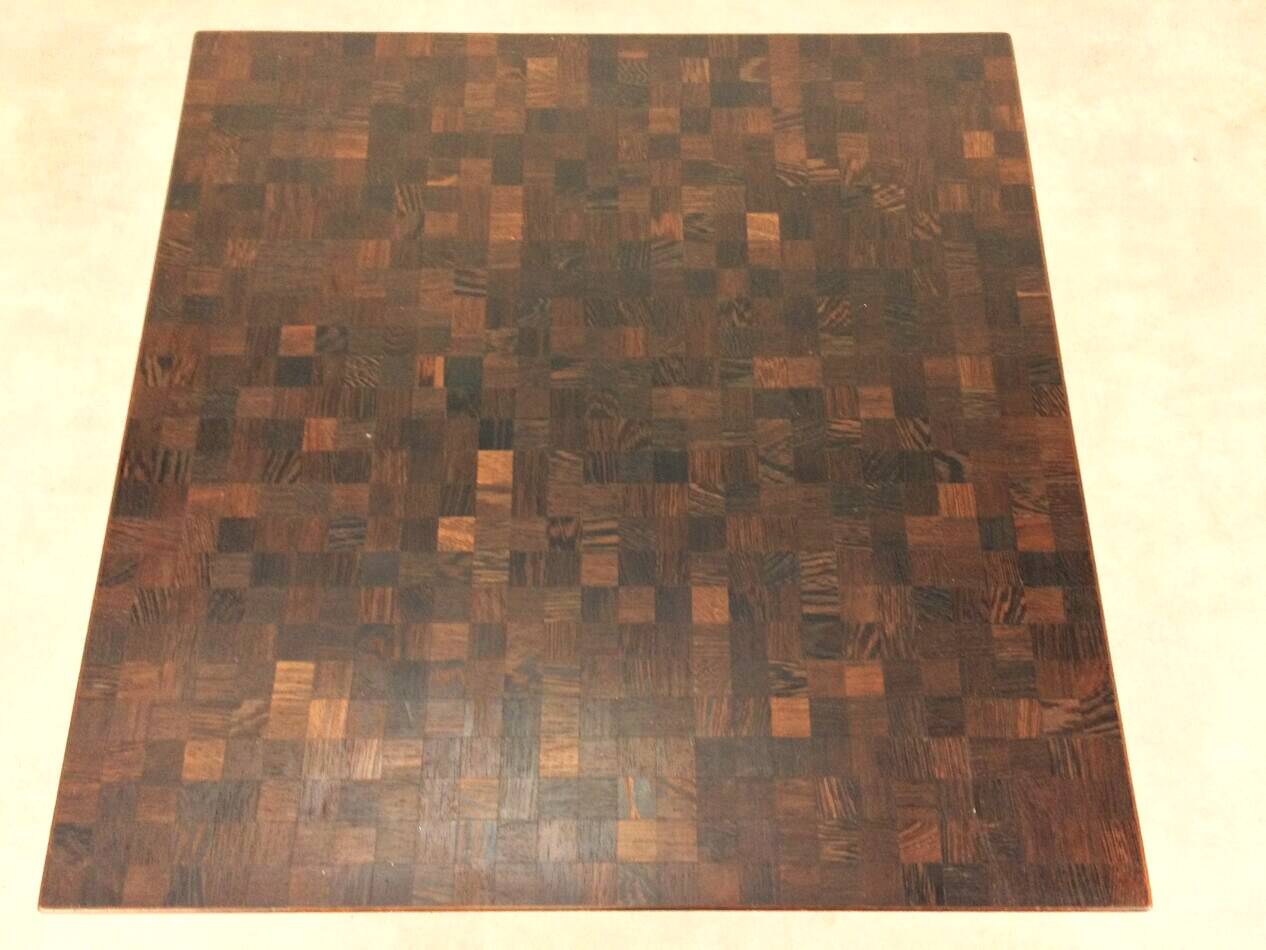 Dieter Waeckerlin coffee table in palm wood marquetry.