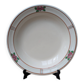 Round hollow serving dish in Salins earthenware model Nénuphar 28.5cm