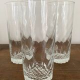 3 verres haut à orangeade ou coktail vintage, Félix Potin La Parisienne