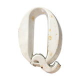 Letter Q - Enamelcast cast iron sign / Godin