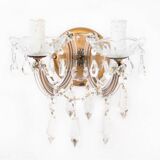 A pair of crystal sconces, France.