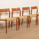 4 x vintage dining chairs | Niels Otto Møller | Model 77