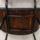 Italian Design Rosewood 'Swan' Side Chair with Black Leatherette Upholstery