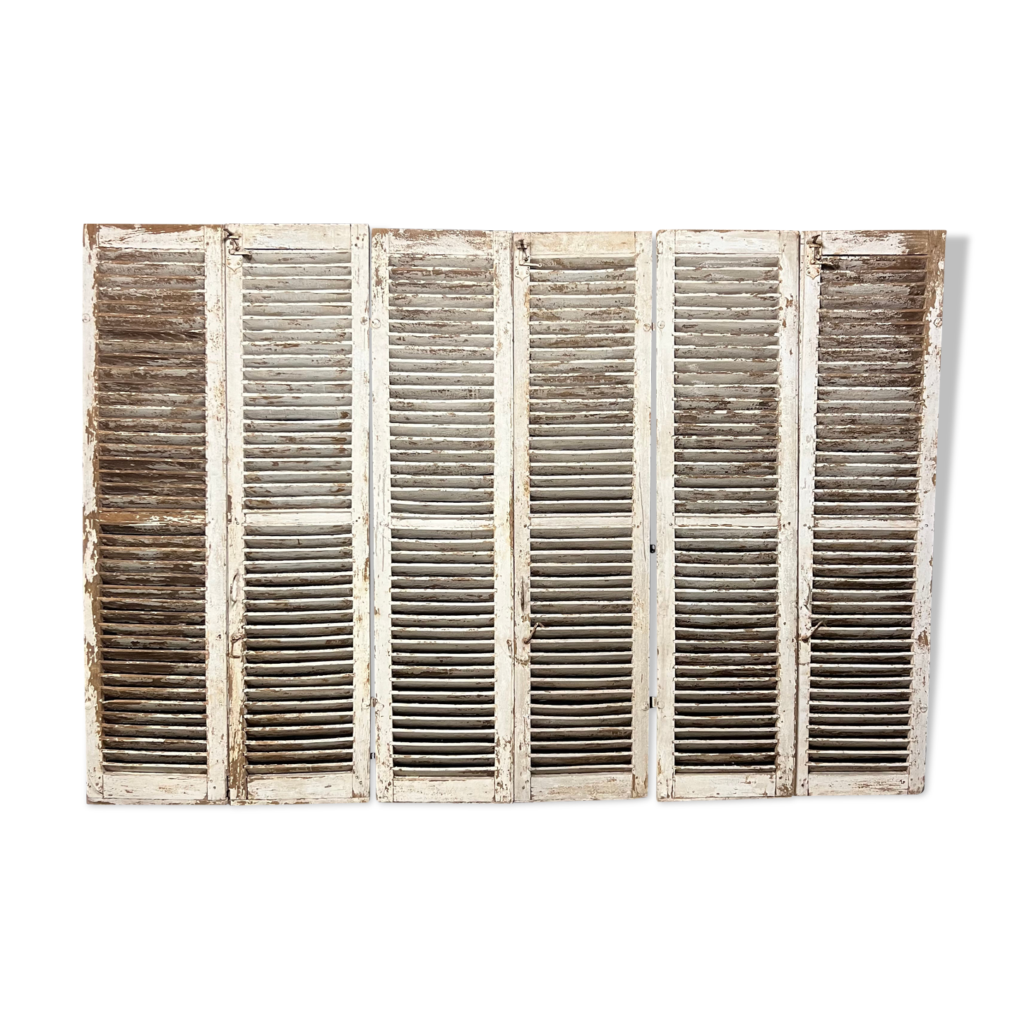 Shutter set in patinated old oak