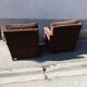 Pair of armchairs year 50 chocolate velvet