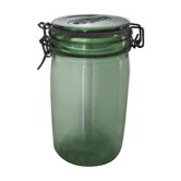 Green glass jar Solidex 1L