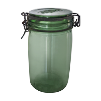 Green glass jar Solidex 1L