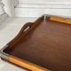 Wood and metal serving tray
