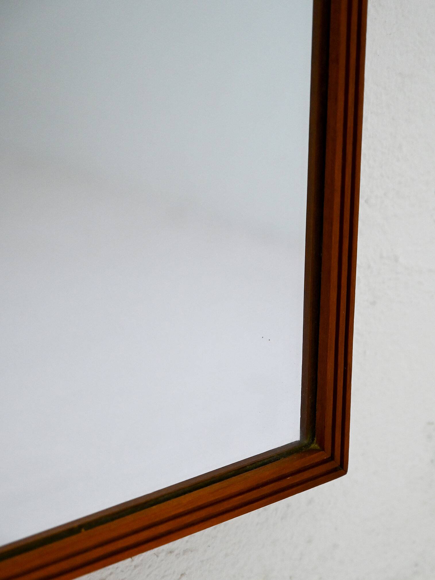 Scandinavian vintage teak mirror, 1950s