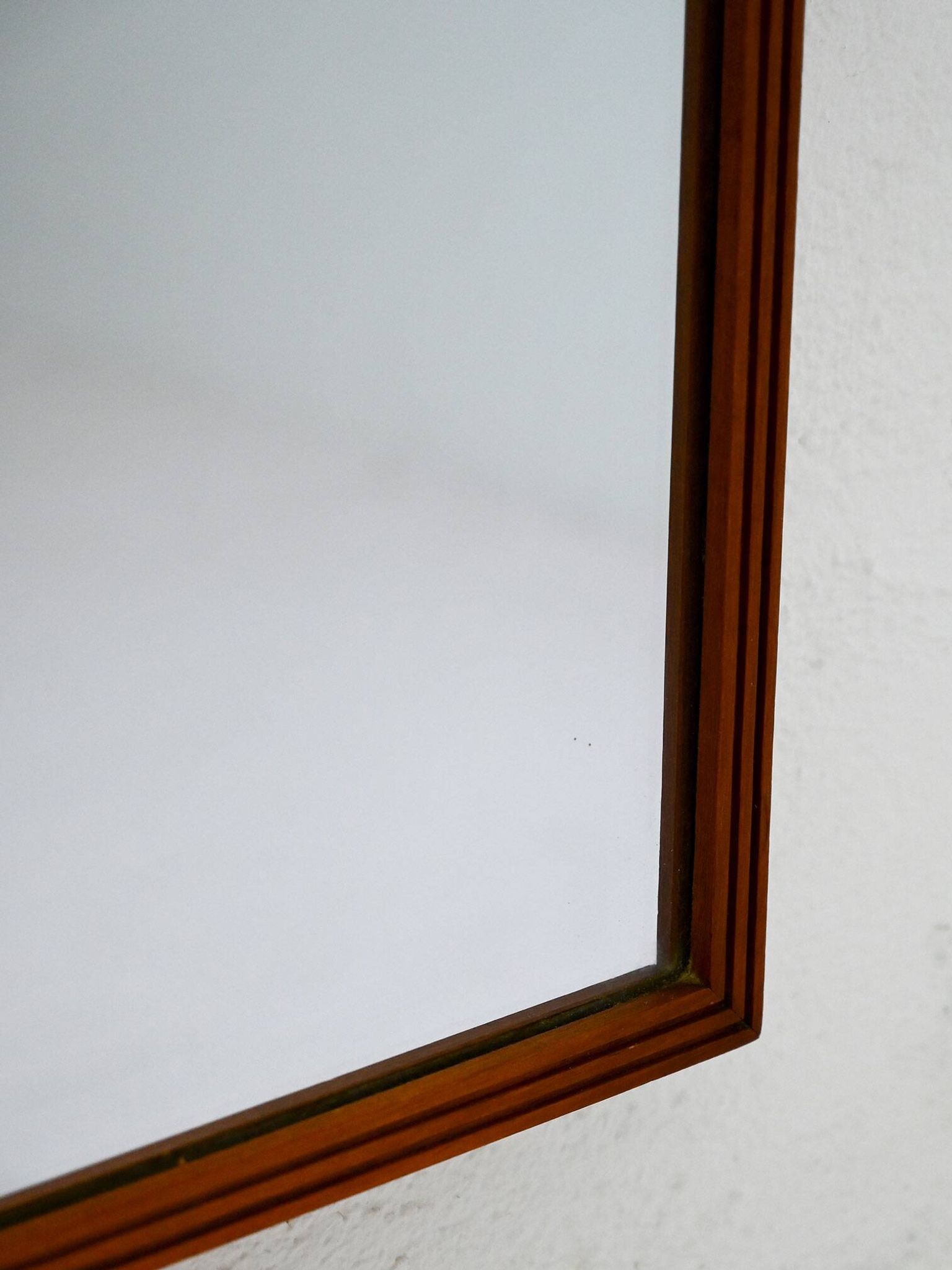 Miroir scandinave vintage en teck, années 1950