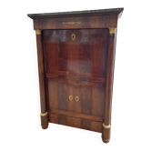 Empire secretary in mahogany, bronze and marble with secret drawers.