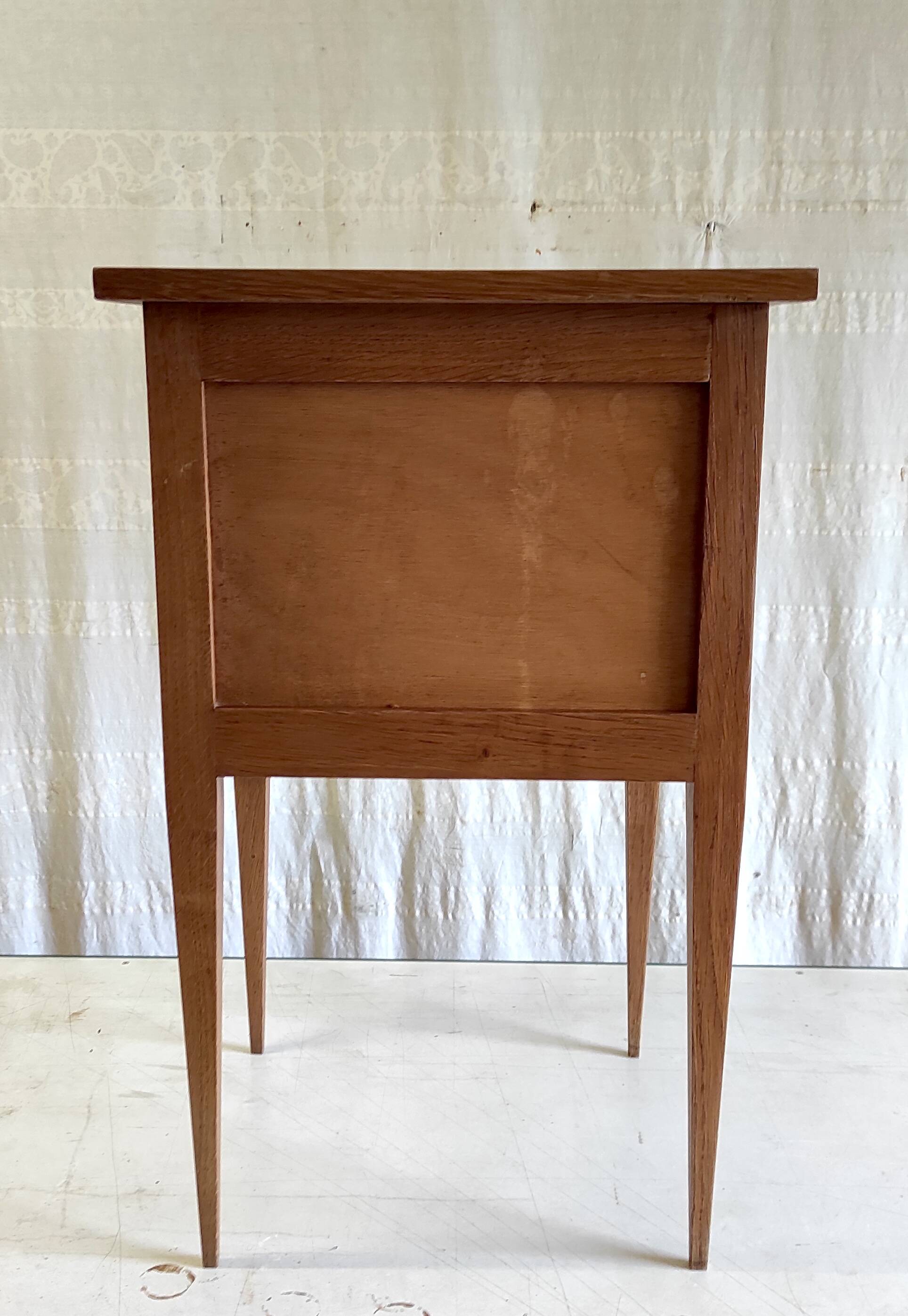 Solid wood bedside table - mid-20th century