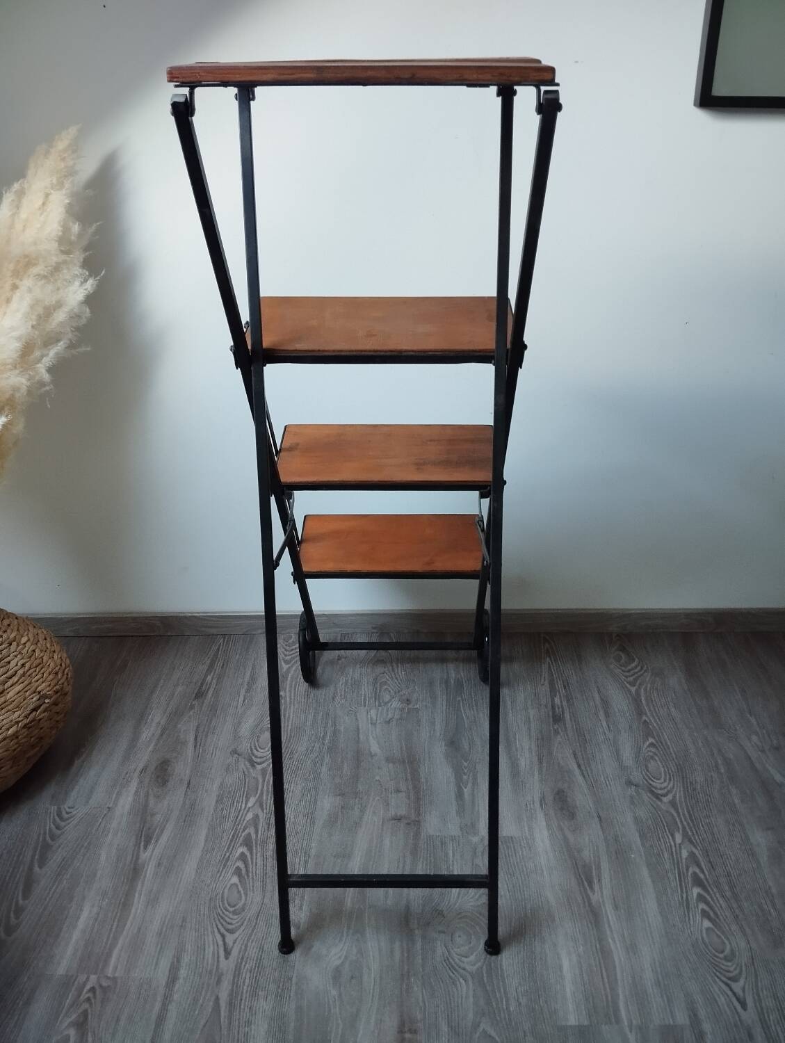Escabeau métal et bois