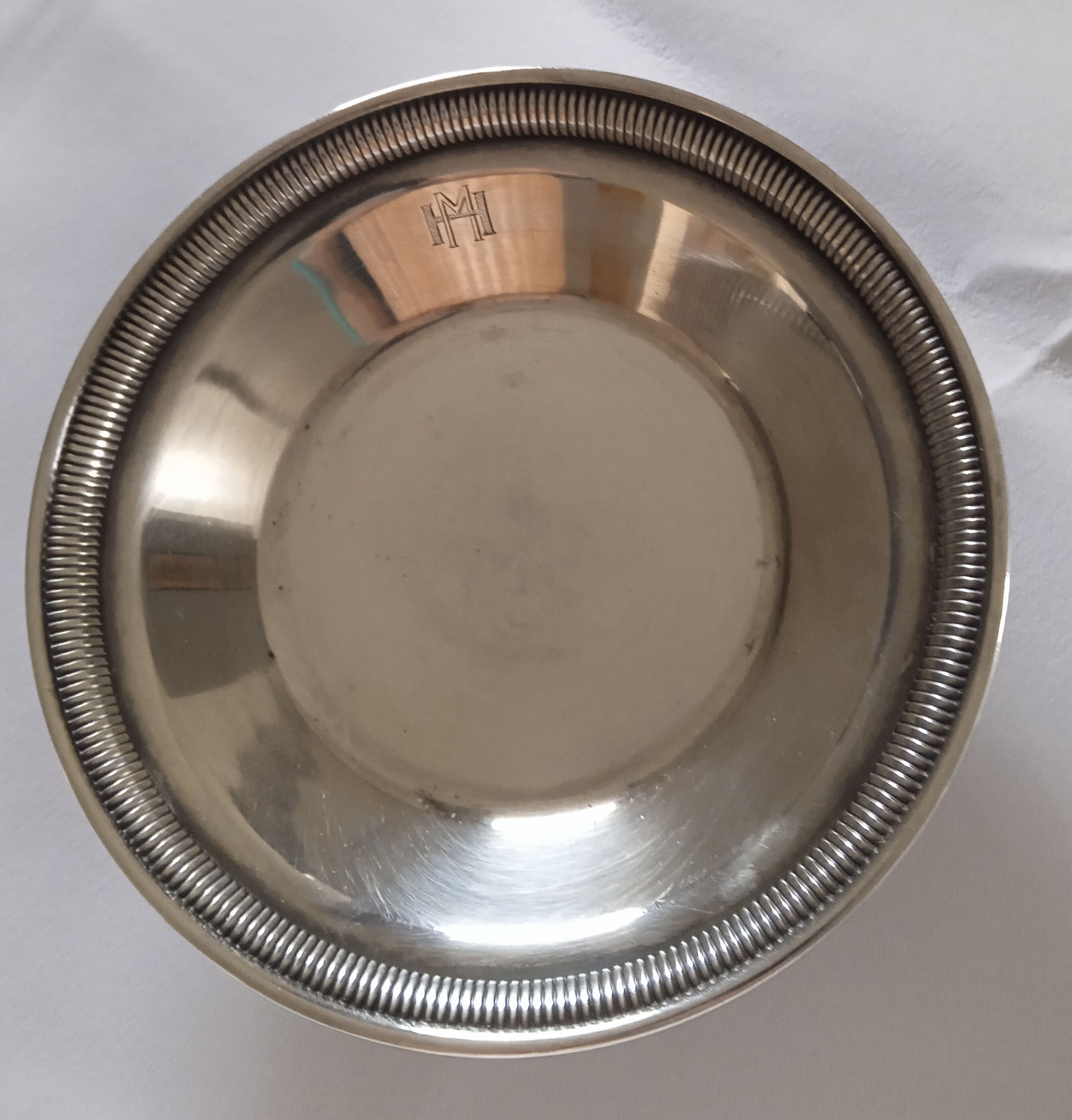 Silver baptism plate year 1950